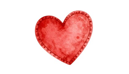 Fototapeta premium A vibrant watercolor heart illustration for creative projects