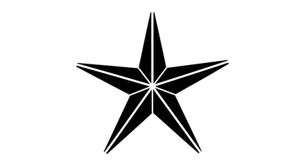 Obraz premium Black star icon isolated on white background for graphic design elements