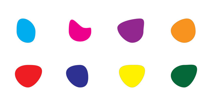 Set of organic liquid blob shapes icon, blob shapes icon. blob frame icon.