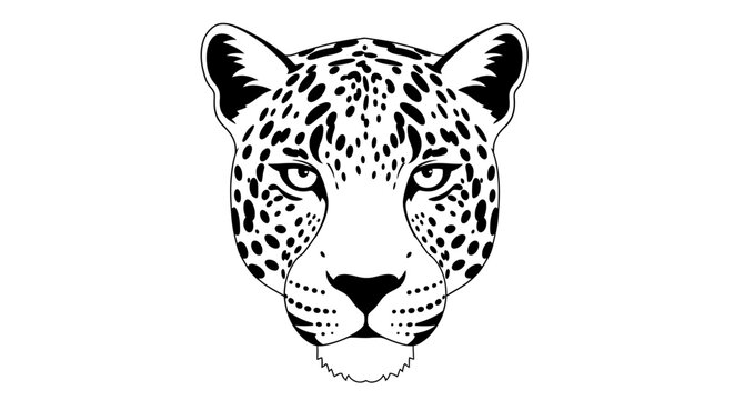 Leopard head vector illustration on white background isolated design