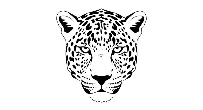 Leopard head vector illustration on white background isolated design element
