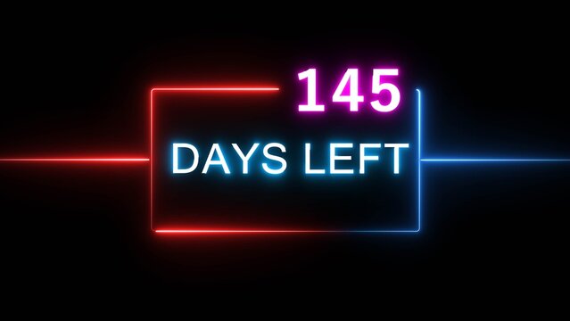 Glowing countdown days timer number illustration on background.