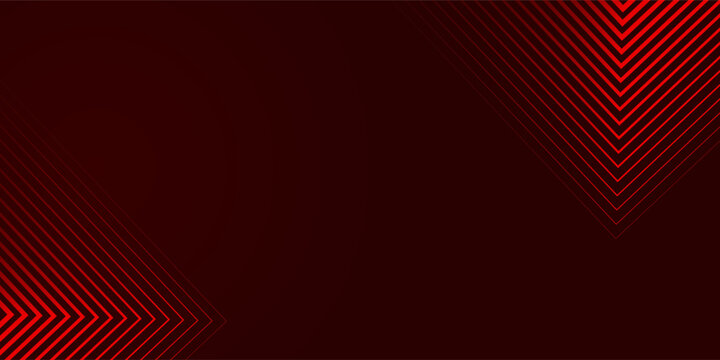 Red arrows background. Abstract triangle gradient wallpaper. Repeated arrow stripes backdrop for flyer, banner, poster, presentation. Thin to thick linear game or sport texture. Vector masculine bg