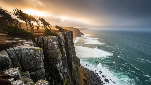Coastal cliff view