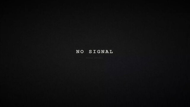 Vintage VHS No Signal Glitch Screen with Analog Static Noise