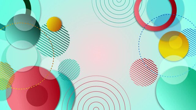 Abstract geometric abstract circles gradient background animation