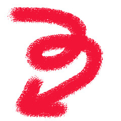 Fototapeta premium Red spiral arrow graphic element as PNG cutout