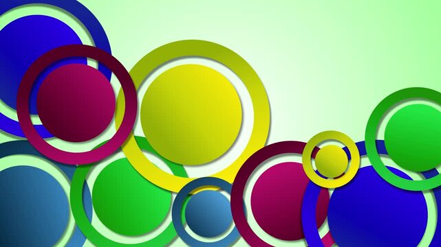 Abstract overlapping rings circles minimal background animation