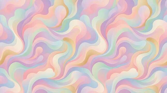 Pastel Abstract Grace: Hijab Motif in Soft Colors"