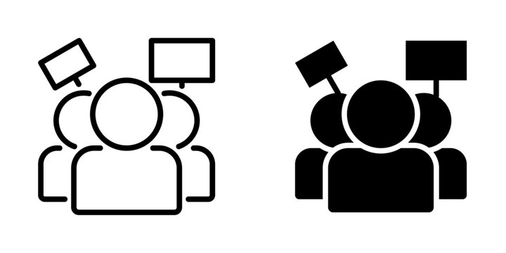 Protest icon, element icon for design branding, print, and digital media