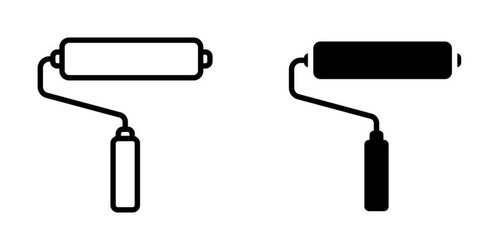 Paint roller icon, element icon for design branding, print, and digital media