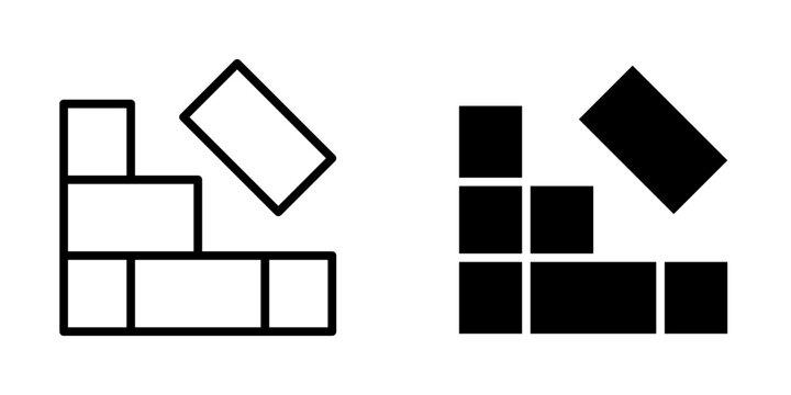Bricks icon, element icon for design branding, print, and digital media