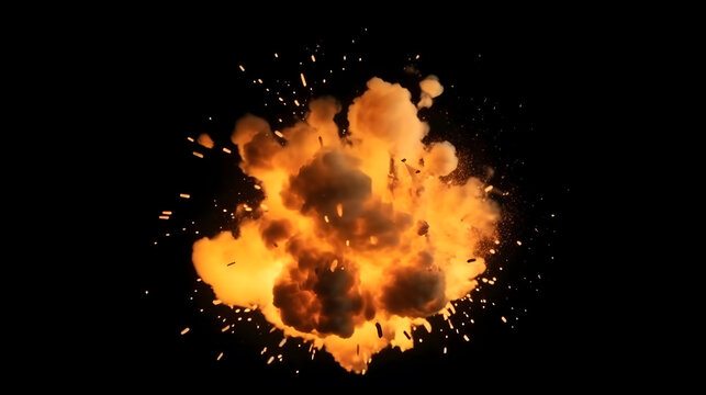 Dramatic smoke and flame effect with orange glow PNG