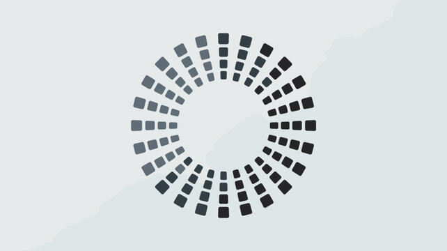 Modern loading spinner with gradient dots &ndash; Suitable for high-tech dashboard designs, cloud storage interfaces, or digital transition icons.