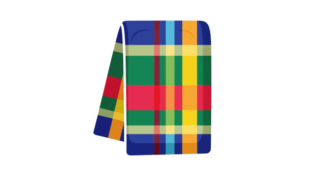 Colorful Plaid Lungi Fabric Illustration