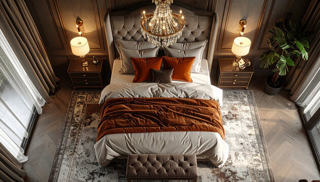 Elegant bedroom interior design