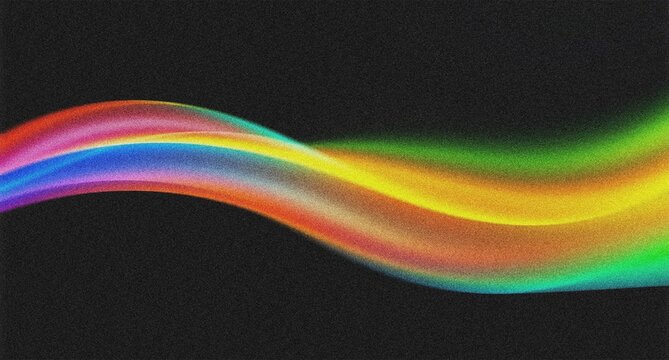 Vibrant abstract wave, colorful flowing liquid light, dynamic rainbow gradient, modern digital art background, creative design element