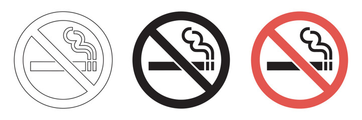 No smoking forbidden cigarette symbol vector illustration © Ayat0002