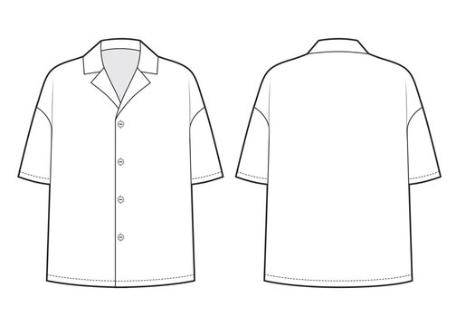 Classic shirt with short sleeve and wide fit