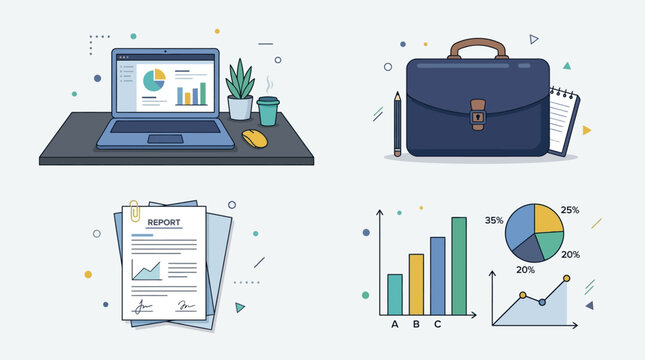 Business finance and office supplies.