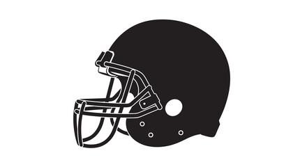 Fototapeta premium American football helmet silhouette on a white background