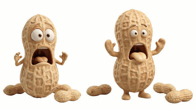 Cartoon peanuts isolated on transparent background png