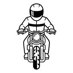 Fototapeta premium Biker skull rider tropical sunset motorcycle badge