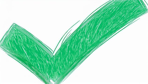 hand drawn green checkbox design