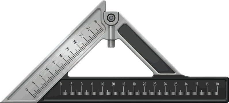 Combination square tool for measuring and marking with measuring construction carpentry woodworking engineering precision instrument adjustable mechanical industrial equipment