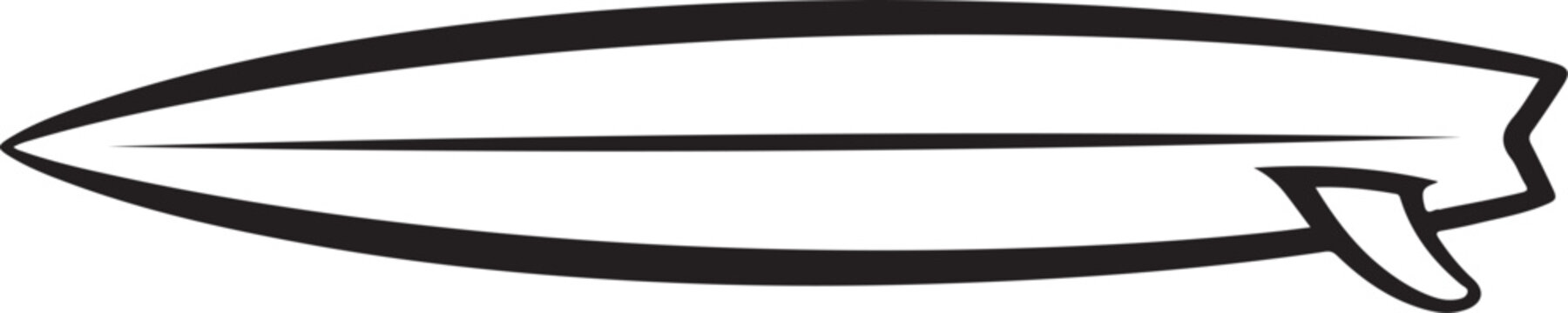 Surfboard, vector surfboard, black surfboard icon, surfing symbol, sports equipment