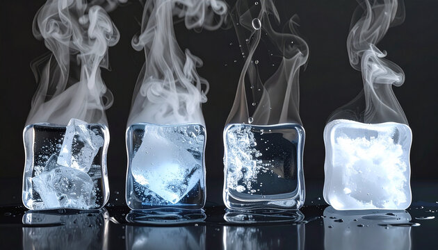 Ice melting in laboratory flasks