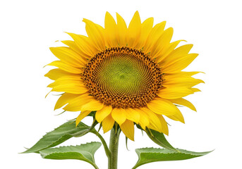 Obraz premium A vibrant sunflower with bright yellow petals and a dark brown center.