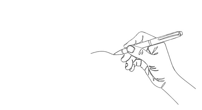 Hand drawing line with pencil isolated on transparent background, Vector