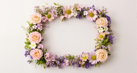 frame with flowers 