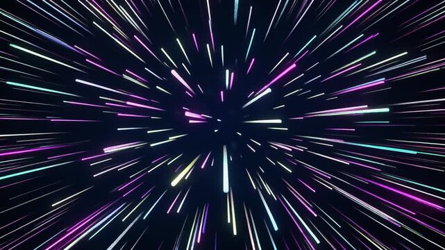 Warp-Speed Light Streaks &ndash; Futuristic Visual for Editorial, Lifestyle, or Innovation Branding Themes