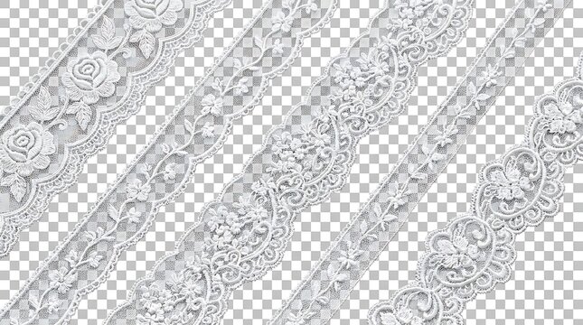 Elegant Lace Borders - A Collection of Delicate Designs.