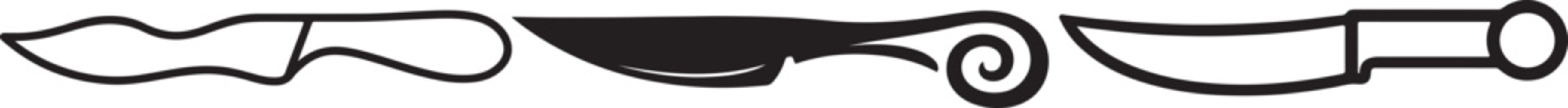  Eid sacrifice knife icon with minimal monoline blade symbol design
