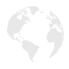 Obraz premium Silver color world map
