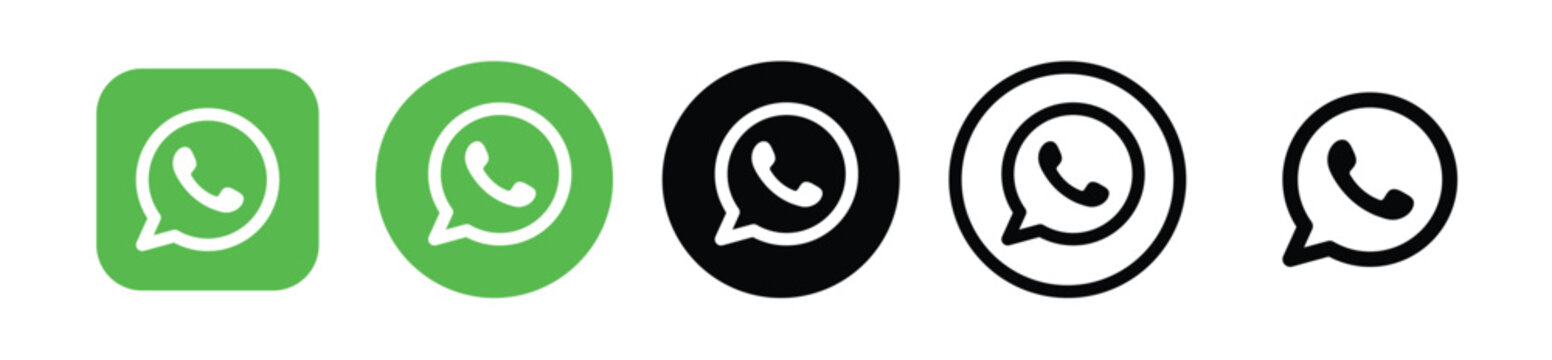 WhatsApp social media network symbols for connecting blogs, websites, and videos.