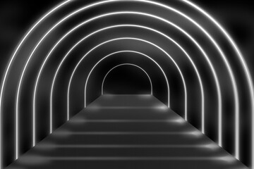 Obraz premium Curve line pattern background | Japanese style concept |Vector illustration on dark background | Occasional gate design