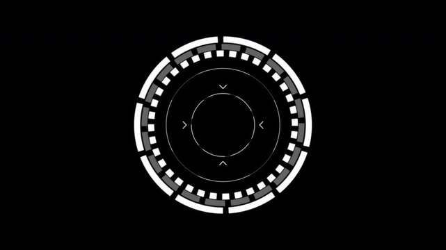 Hud ui digital technology motion graphic futuristic circular target interface