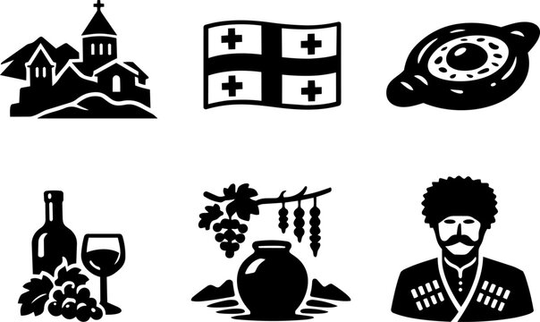 Georgia vector line icon