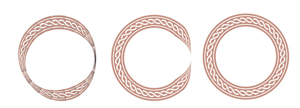 round frame on white background
