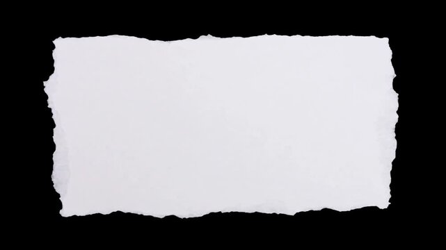 Crumpled stop-motion white paper folding and Unfolding transitions on clean alpha matte. realistic lighting