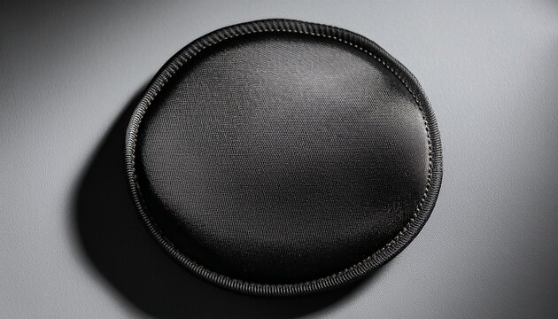 black embroidered patch mockup