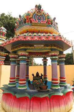 (Tempio di Kaylasson) Port Louis, il tempio colorato di Mauritius. Africa orientale.