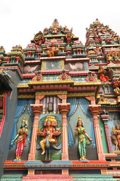 (Tempio di Kaylasson) Port Louis, il tempio colorato di Mauritius. Africa orientale.