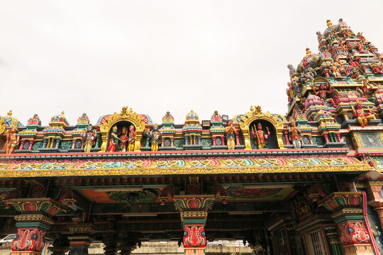 (Tempio di Kaylasson) Port Louis, il tempio colorato di Mauritius. Africa orientale.