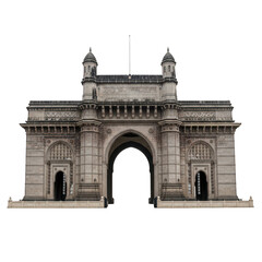 Fototapeta premium Gateway of india monument in mumbai city landmark architecture isolated on transparent background