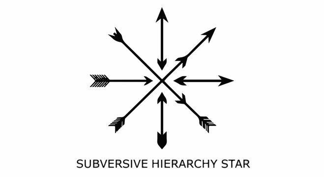 Abstract starburst of arrows pointing in all directions, symbolizing confusion and conflicting ideas.